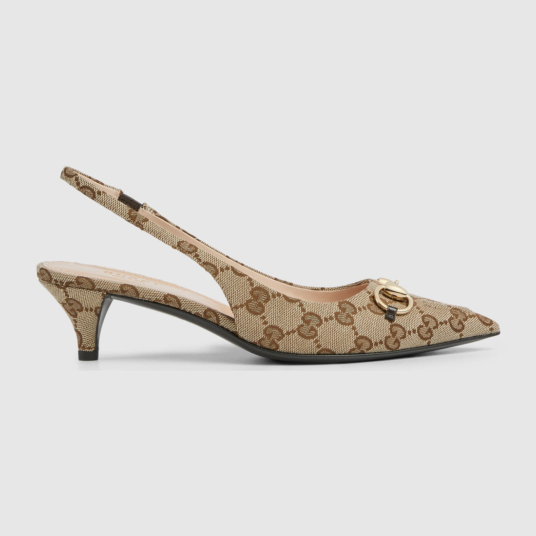 Gucci Horsebit Slingback Pump Brown and Blue
