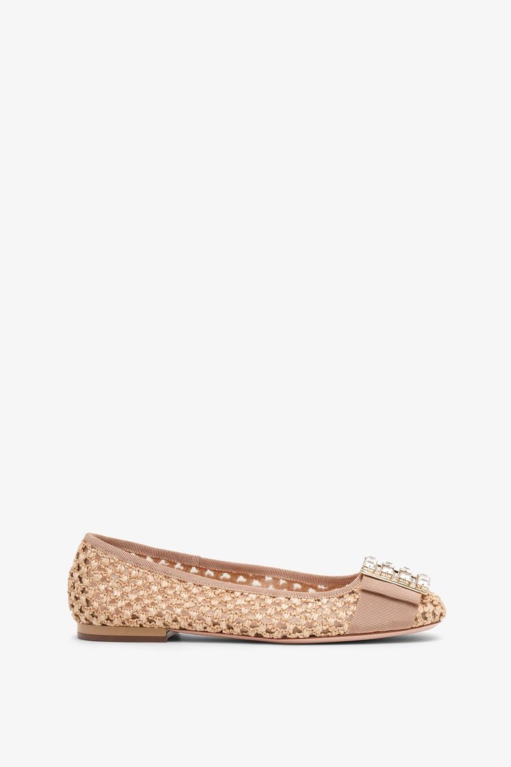 Roger Vivier Très Vivier Buckled Ballerina Flat — Black