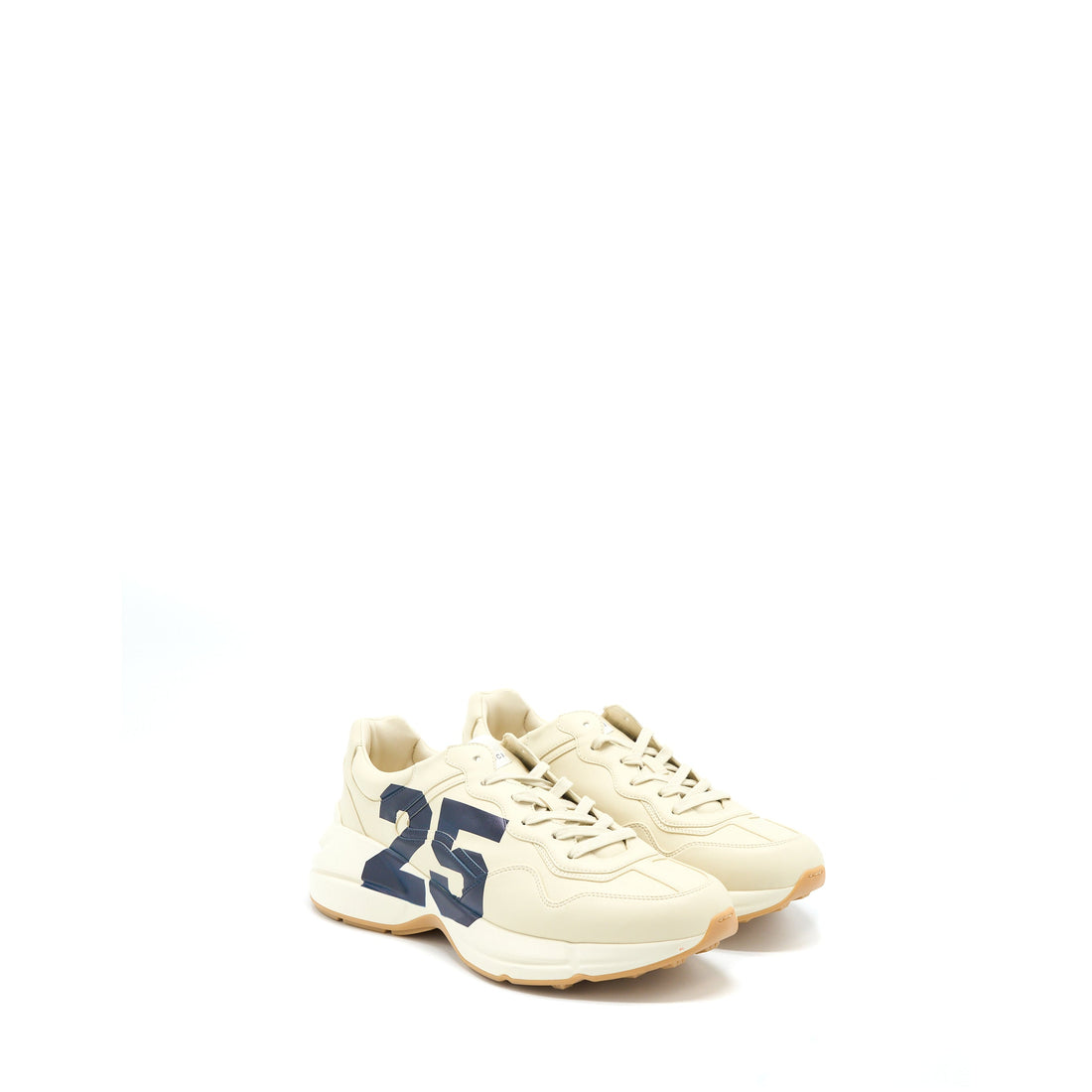 Gucci Men’s Rhyton Sneaker With "" Leather Ivory/Multicolour