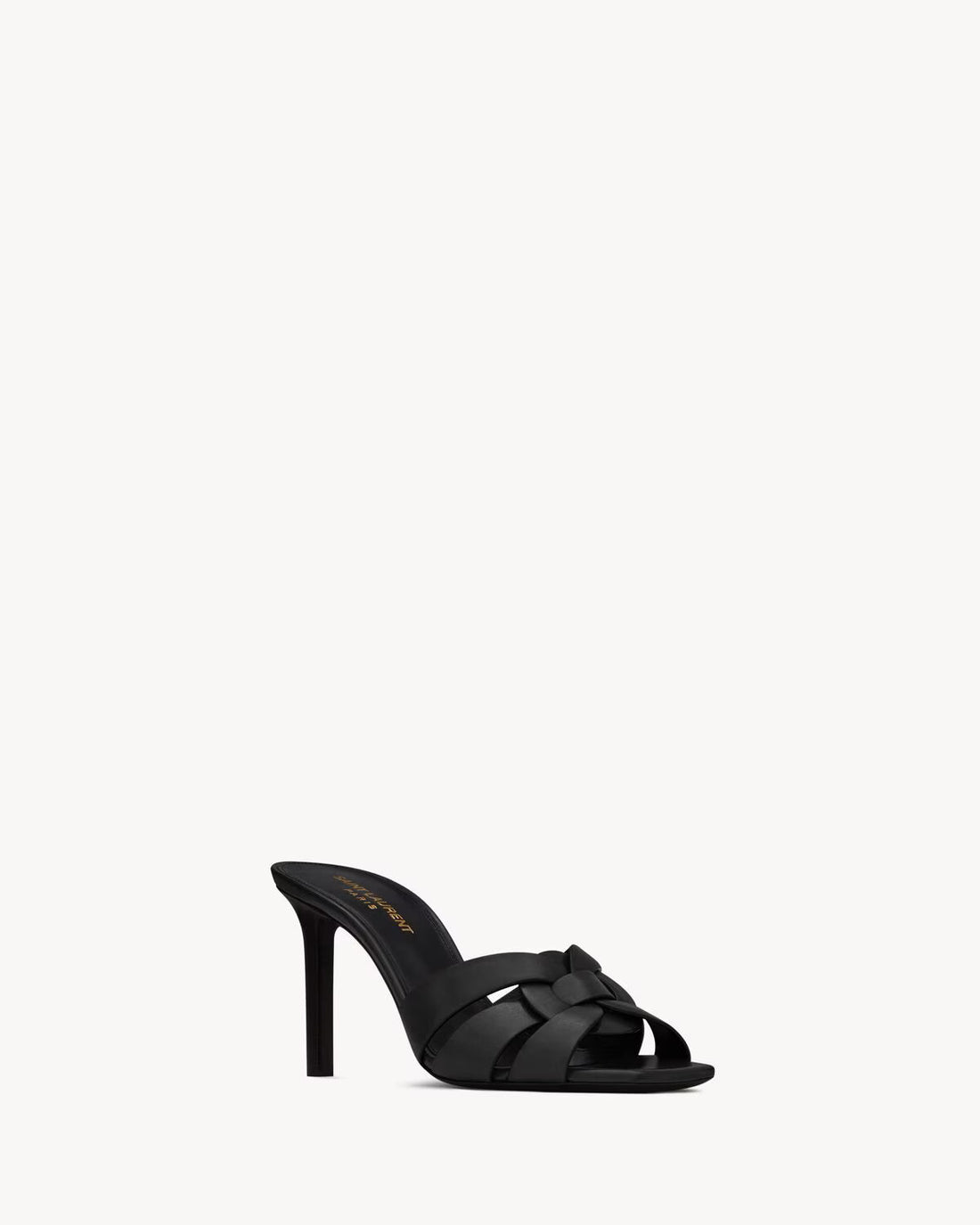 YSL Tribute Mules in Smooth Leather Black