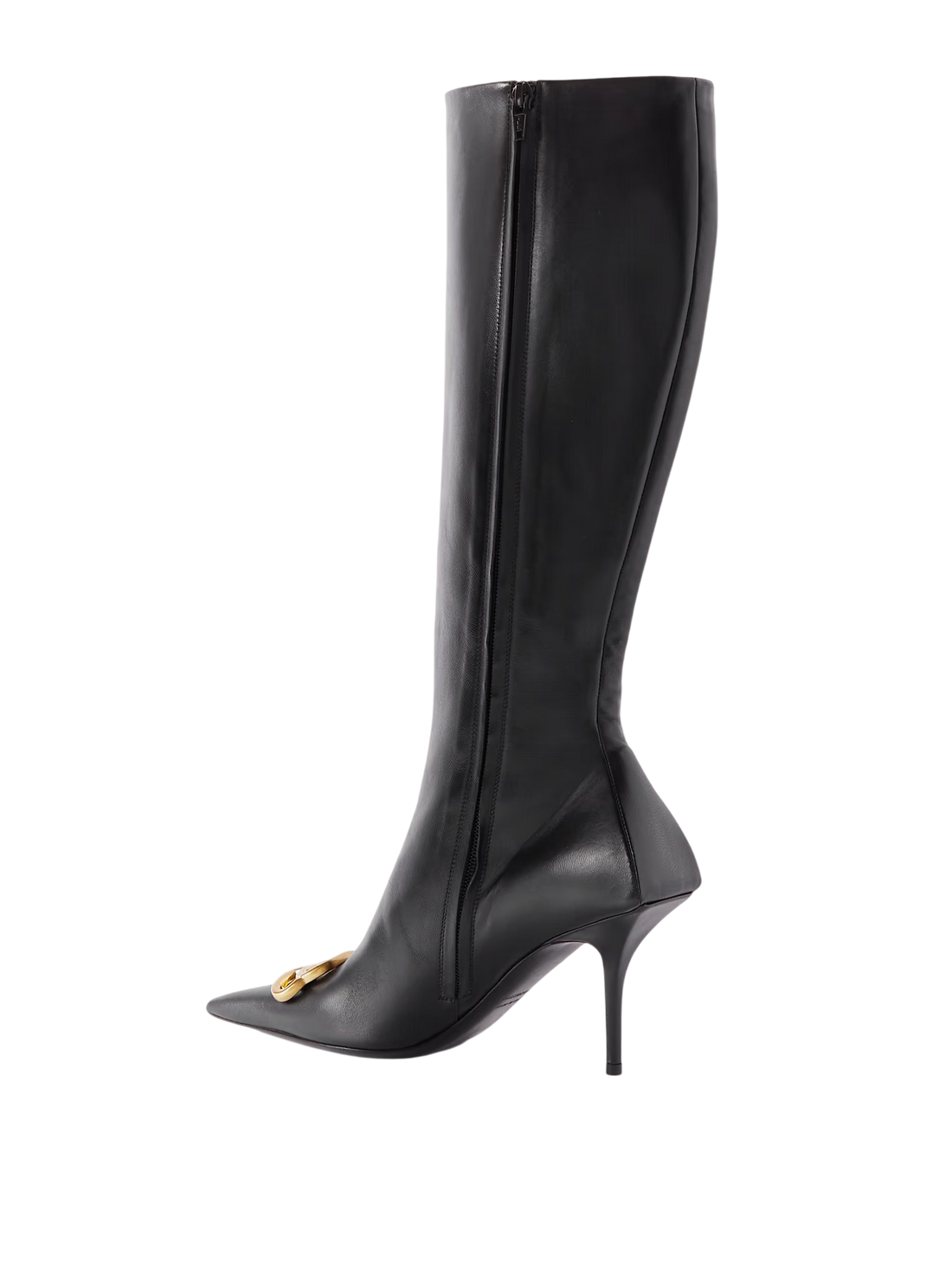 Balenciaga Embellished Leather Knee Boots