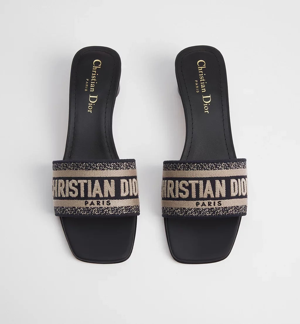 Dior Diorviera Dway Heeled Slide Deep Blue
