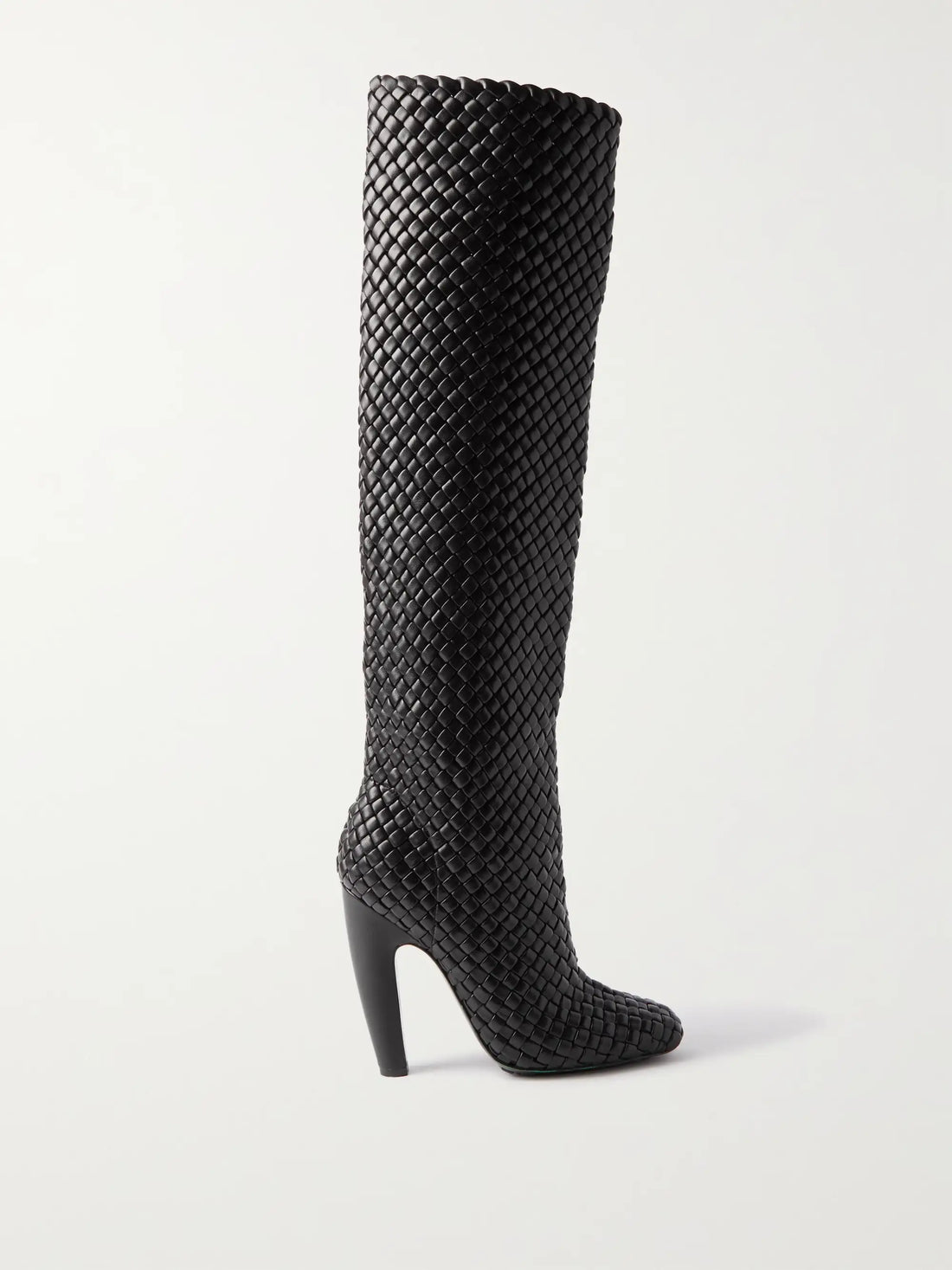 Bottega Veneta Intrecciato Leather Knee Boots