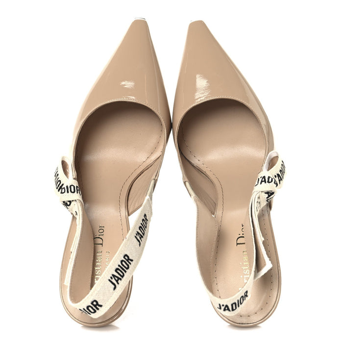 Christian Dior Patent Ribbon J'Adior Slingback 65Mm Pump Nude & Pink