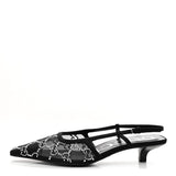 Gucci Crystal GG Monogram Slingback Pumps Black 2