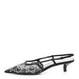 Gucci Crystal GG Monogram Slingback Pumps Black 3