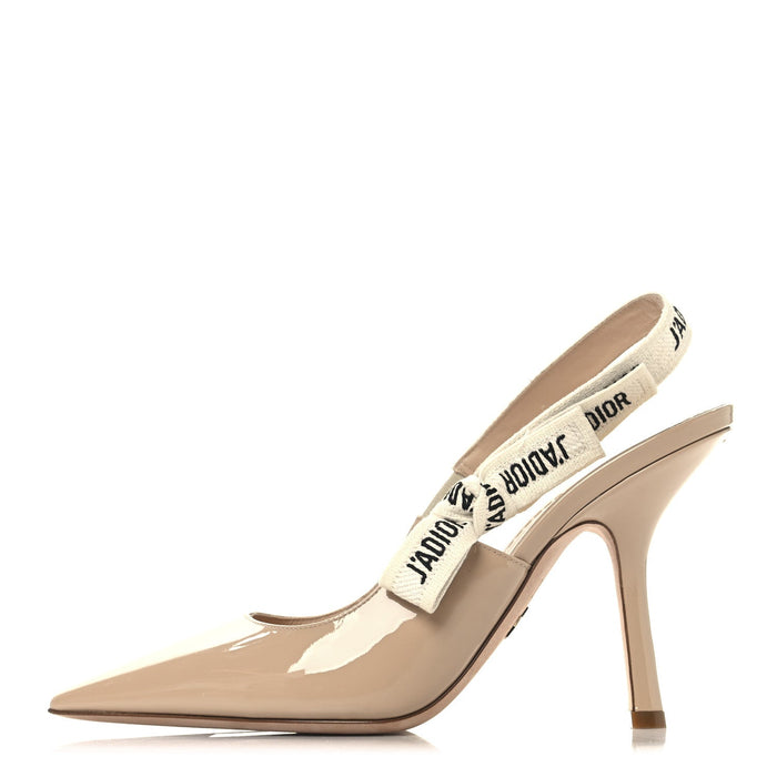 Christian Dior Patent Ribbon J'Adior Slingback 65Mm Pump Nude & Pink