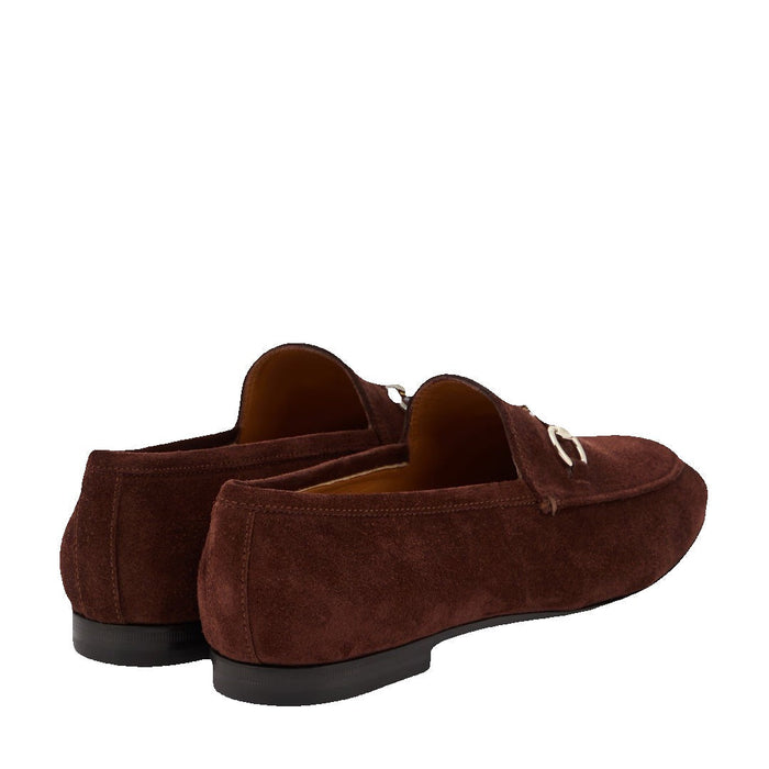 Gucci Jordaan Horsebit Loafers Brown