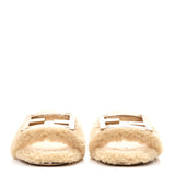 Fendi Baguette Shearling Slide in Beige Naturale 3