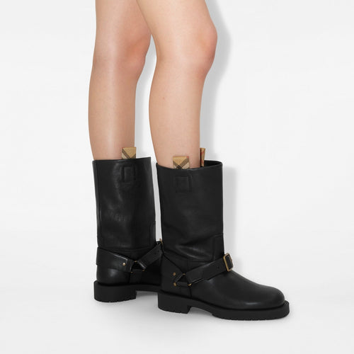 Burberry Suede Soft Saddle Low Boots