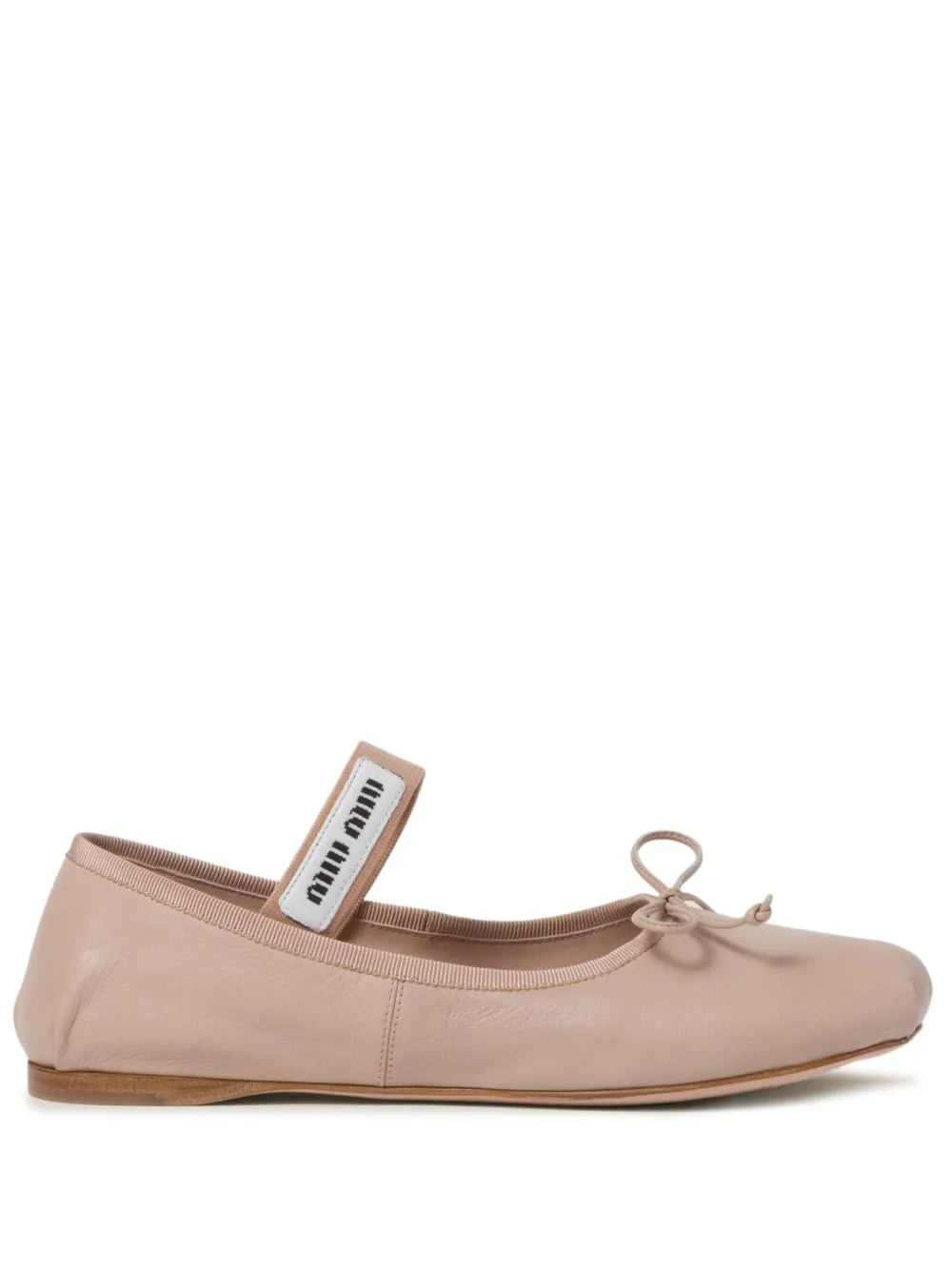 Miu Miu Ballerinas in Patent Leather — Powder Pink