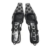 Gucci Crystal GG Monogram Slingback Pumps Black 6