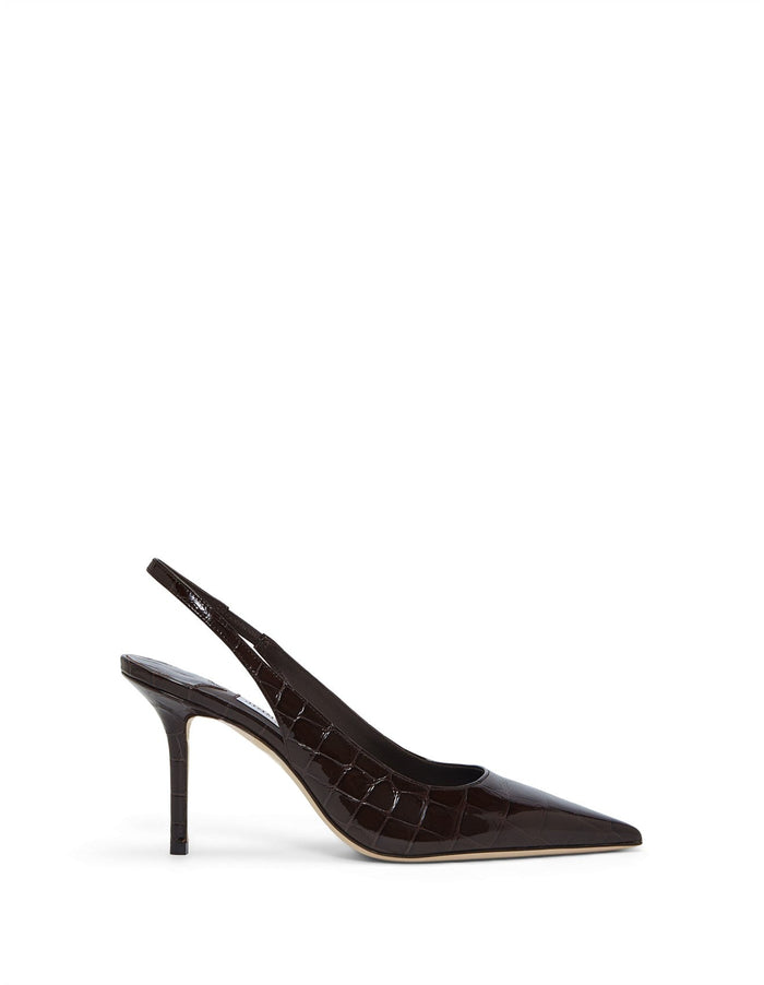 Jimmy Choo Love 85 Croc-Effect Leather Slingback Pumps