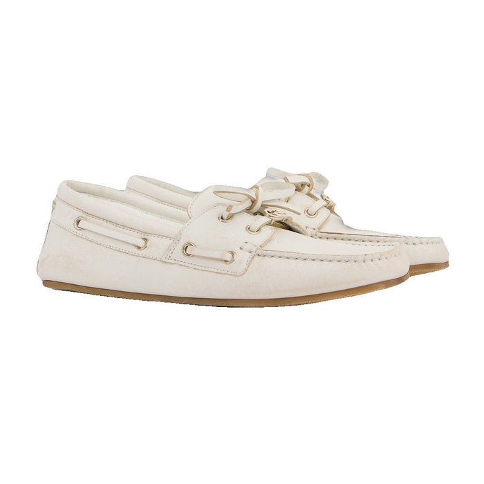 Gucci Interlocking G Boat Shoes White