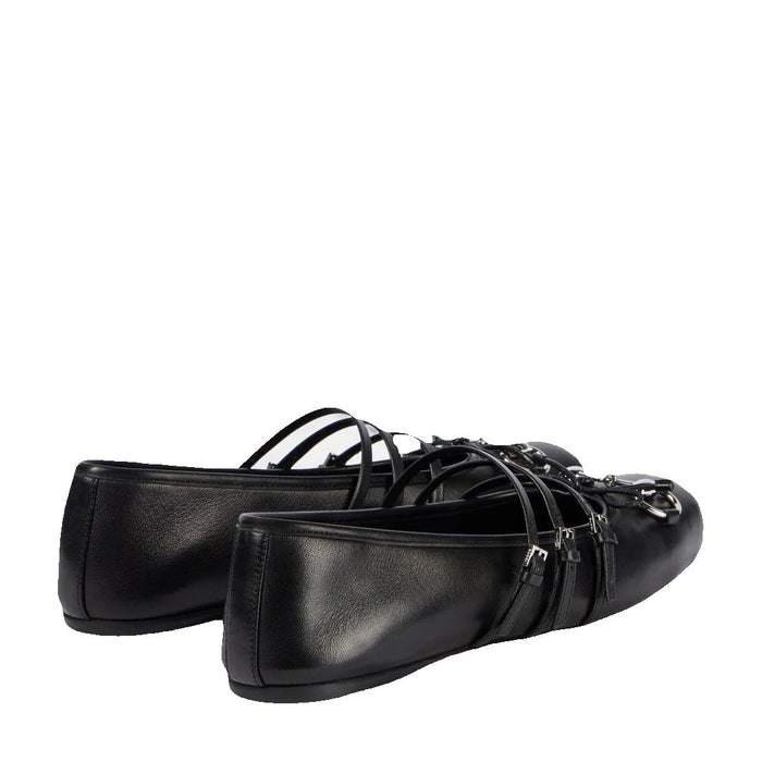 Gucci Shearling Ballerinas Black