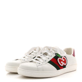 Gucci Calfskin Crocodile Web Ace Sneakers White Green 7