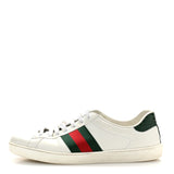 Gucci Calfskin Crocodile Web Ace Sneakers White Green 1