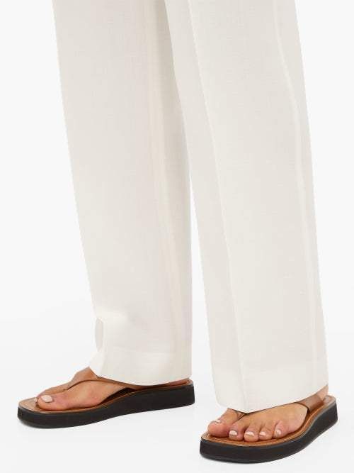 The Row Ginza Slip-On Leather Loafer — Tan