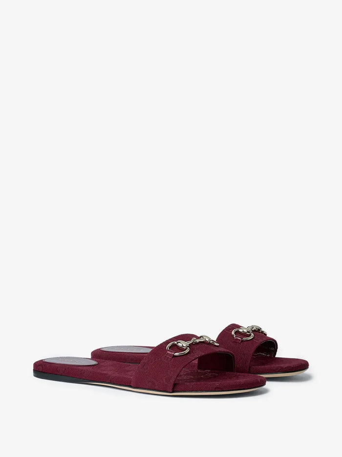 Gucci Slide Sandal With Horsebit Red