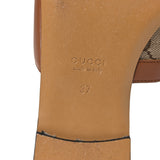 Gucci Horsebit Slide Sandals Beige & Ebony GG 8