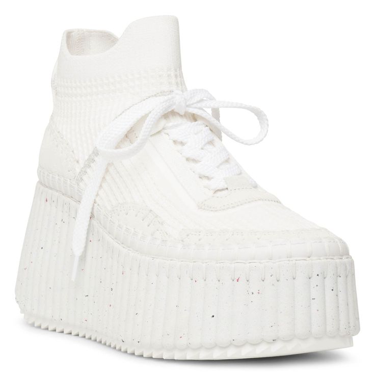 Chloé Nama Mesh Sneakers — White & Silver