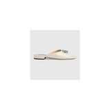 Gucci Slide Sandal With Double G, Leather White 1