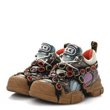 Gucci Flashtrek Mesh Calfskin Removable Crystals Sneakers White 4