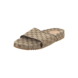 Gucci Canvas Logo Slide Sandals Beige & Brown 3