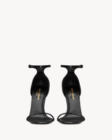 YSL Opyum Sandals in Patent Leather Black Emblem 3