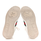 Gucci Calfskin Crocodile Web Ace Sneakers White Beige & GG Monogram 6