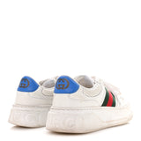 Gucci Calfskin Crocodile Web Ace Sneakers White Beige & GG Monogram 5
