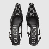 Gucci Slingback Pump Lace and Crystal 3