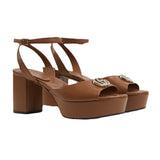 Gucci Double G Platform Clog Brown 1