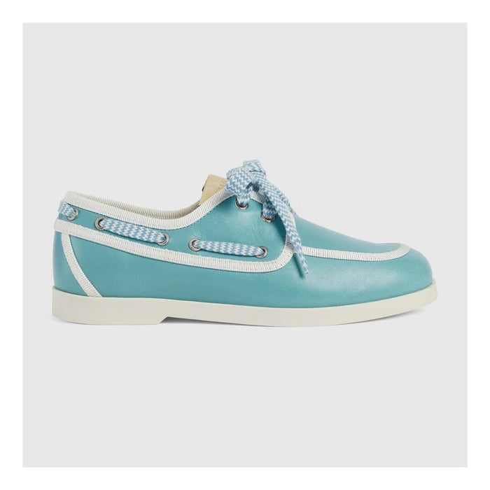 Gucci Boat Shoes Light Blue