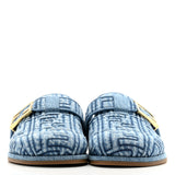 Fendi Feel FF Buckled Mule in Blue Denim Jacquard 2
