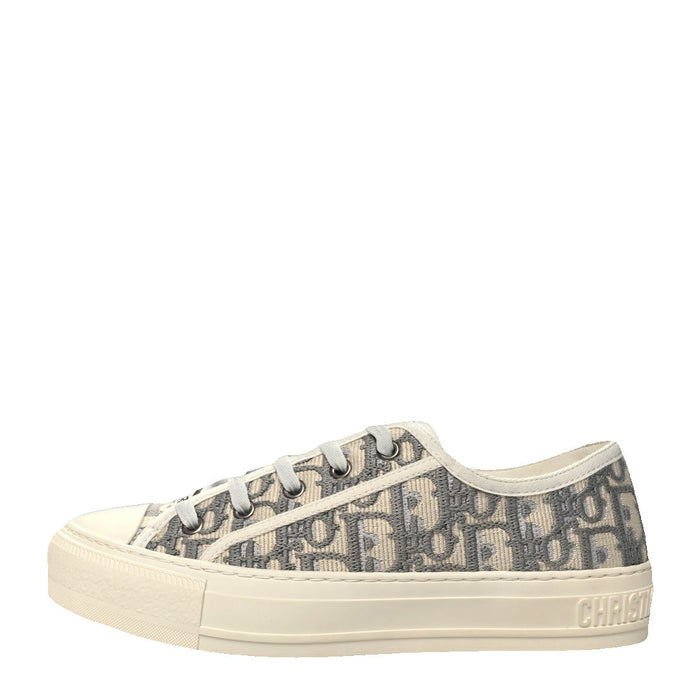 Christian Dior Canvas Oblique Walk'n'Dior Low Top Sneaker Framboise Grey