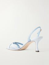 Jimmy Choo Elsy 70 Leather-Trimmed Canvas Slingback Sandals 2