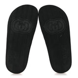 Gucci Rubber Web Interlocking G Slide Sandals Black Green White 7