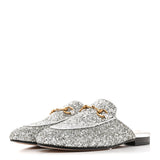 Gucci Glitter Princetown Slippers Silver 4