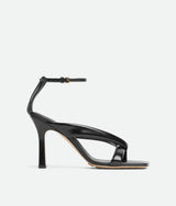 Bottega Veneta Riva Padded Glossed-leather Sandals Black 1