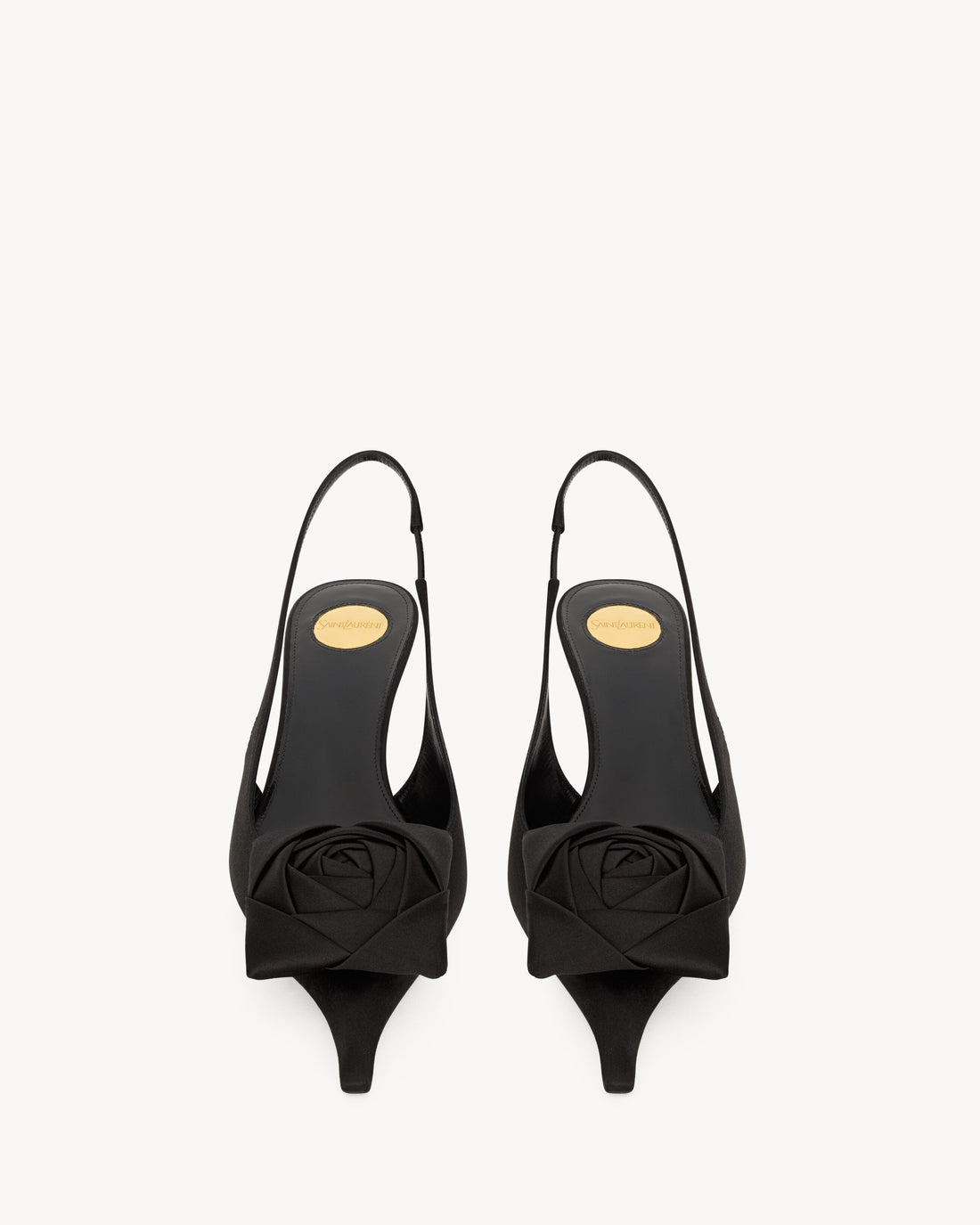 Saint Laurent Dakota Slingback Pumps In Satin Crepe