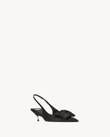 Saint Laurent Dakota Slingback Pumps In Satin Crepe 2