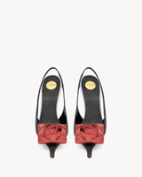Saint Laurent Amalia Slingback Pumps In Satin Crepe 3