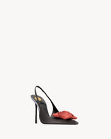 Saint Laurent Amalia Slingback Pumps In Satin Crepe 4
