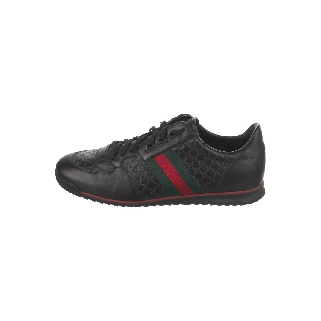 Gucci Rochelle Leather Sneakers Black