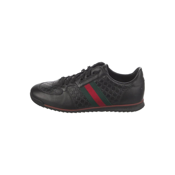 Gucci Rochelle Leather Sneakers Black