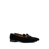 Gucci Horsebit-Embellished Webbing-Trimmed Suede Loafers Black 3
