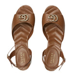 Gucci Double G Platform Clog Brown 2