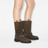 Burberry Suede Soft Saddle Low Boots 5