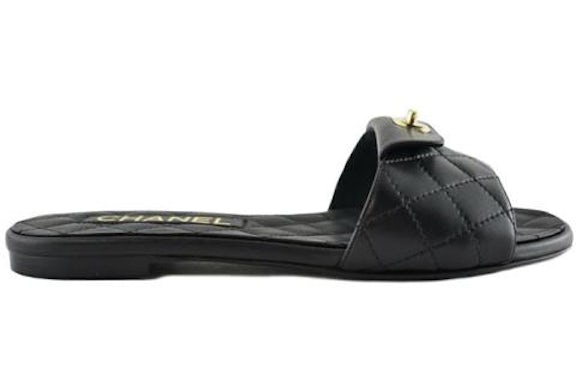 Chanel CC Quilted Mule Sandal